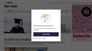 
                            3. Er lebt den ProBro-Lifestyle - Tagesanzeiger