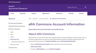 
                            6. eRA Commons Account Information | OSR - Office for Sponsored ...