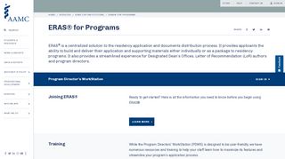 
                            11. ERAS® for Programs - ERAS - Services - AAMC