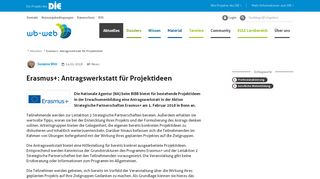 
                            13. Erasmus+: Antragswerkstatt für Projektideen - wb-web