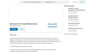 
                            8. Erasmus For Young Entrepreneurs | LinkedIn