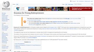 
                            11. Erasmus for Young Entrepreneurs - Wikipedia