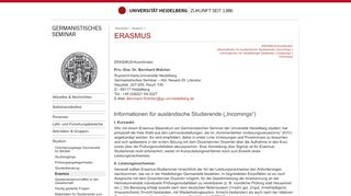 
                            3. ERASMUS - Germanistisches Seminar - Universität Heidelberg