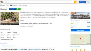 
                            10. Erdenet - Place and see. Travels, photos, pictures and places to visit