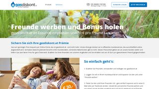 
                            11. Erdgas Prämie & Bonus: Kunden werben Kunden - gasdiskont.at