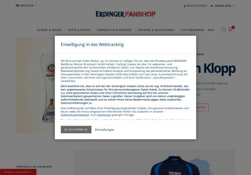 
                            11. ERDINGER Fanshop: Startseite