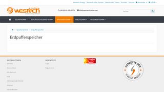 
                            4. Erdpufferspeicher :: Westech Solar - Westech-Solar Produktkatalog