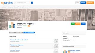 
                            9. Erecruiter Nigeria Recruitment in Nigeria February 2019 | Ngcareers