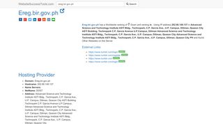
                            8. Ereg.bir.gov.ph Error Analysis (By Tools) - Website Success Tools