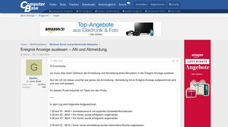 
                            6. Ereignis Anzeige auslesen -- AN und Abmeldung | ComputerBase Forum