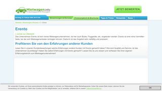 
                            11. Erento Bewertungen & Erfahrungsberichte - Mietwagen.info