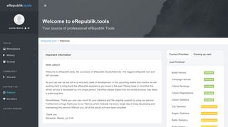 
                            8. eRepublik.tools - Your eRepublik Tool Provider