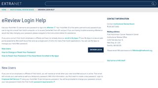 
                            13. eReview Login Help - Fred Hutch Extranet - Fred Hutchinson Cancer ...