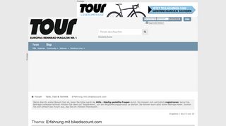 
                            8. Erfahrung mit bikediscount.com - Tour Magazin Forum