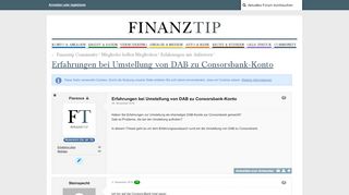 
                            13. Erfahrungen bei Umstellung von DAB zu Consorsbank-Konto ...