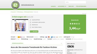 
                            8. Erfahrungen mit asos.de