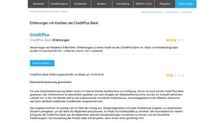
                            12. Erfahrungen mit den Krediten der CreditPlus Bank AG (5)