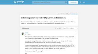 
                            4. Erfahrungen mit der Seite / http://www.mobilinnov.de/ (Bestellung ...