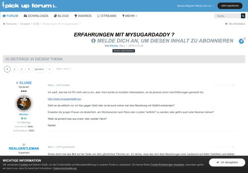 
                            10. Erfahrungen mit mysugardaddy ? - Ü-30 - Pick Up Forum - The Pickup ...