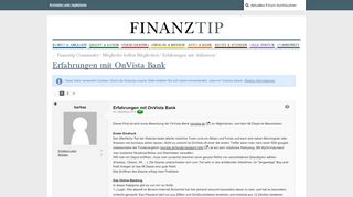 
                            8. Erfahrungen mit OnVista Bank - Erfahrungen mit Anbietern ...