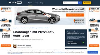 
                            5. Erfahrungen mit PKW1.net / Auto1.com : Autoverkauf und ...