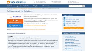
                            12. Erfahrungen mit RaboDirect (Rabobank) - Tagesgeld.org