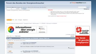 
                            12. Erfahrungen mit STROGON? - Energienetz-Forum - Bund der ...