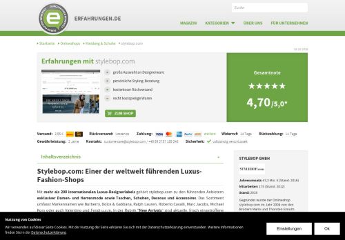 
                            11. Erfahrungen mit stylebop.com