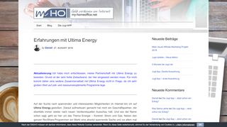 
                            4. Erfahrungen mit Ultima Energy - Geld verdienen im Internet