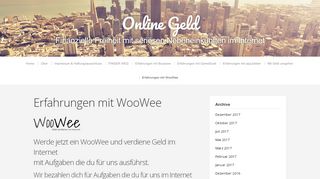 
                            10. Erfahrungen mit WooWee | Online Geld