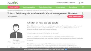 
                            12. Erfahrungsbericht: Ausbildung als Kaufmann für Versicherungen und ...