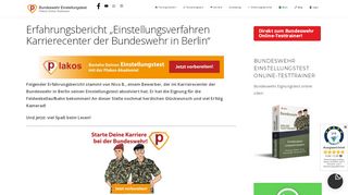 
                            7. ᐅ Erfahrungsbericht Bundeswehr Karrierecenter Berlin – hier entlang!
