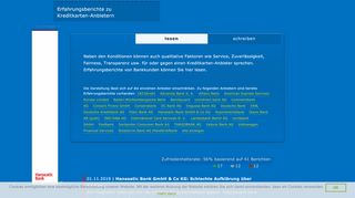 
                            6. Erfahrungsberichte zu den Kreditkarten der Hanseatic Bank GmbH ...