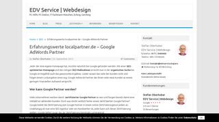 
                            10. Erfahrungswerte localpartner.de - Google AdWords Partner