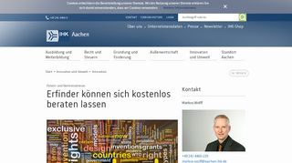 
                            10. Erfinder können sich kostenlos beraten lassen - IHK Aachen