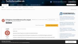 
                            1. Erfolglose Anmeldeversuche zeigen - Netzwerke - Fachinformatiker.de