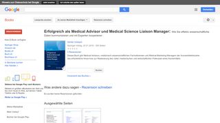 
                            10. ERFOLGREICH ALS MEDICAL ADVISOR UND MEDICAL SCIENCE LIAISON MANAGER: ...