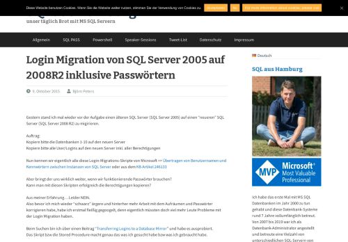 
                            7. erfolgreiche SQL Server Login Migration - SQL aus Hamburg