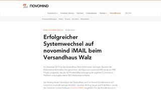 
                            6. Erfolgreicher Systemwechsel auf novomind iMAIL beim Versandhaus ...