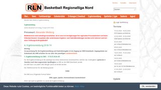 
                            12. Ergebnismeldung - Basketball Regionalliga Nord