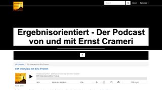 
                            10. Ergebnisorientiert - Der Podcast von und mit Ernst Crameri: 031 ...