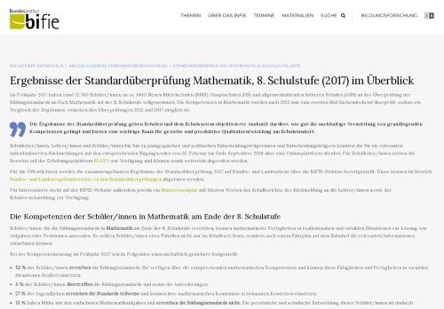 
                            10. Ergebnisse der Überprüfung im Überblick | BIFIE – Bundesinstitut für ...