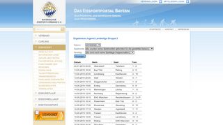 
                            7. Ergebnisse Jugend Landesliga Gruppe 2 - bev-eissport.de
