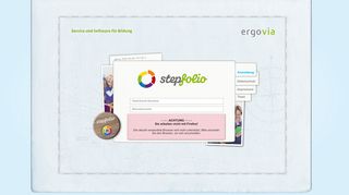 
                            1. ergovia stepfolio - Anmeldung