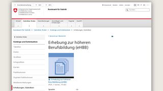 
                            2. Erhebung zur höheren Berufsbildung (eHBB) | Steckbrief