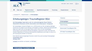 
                            5. Erhebungsbögen - AUC - TraumaRegister DGU