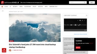 
                            6. Eric Schmidt's fund joins $7.5M round into cloud backup ...