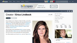 
                            7. Erica Lindbeck (Creator) - TV Tropes