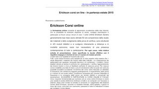 
                            7. Erickson corsi on line - in partenza estate 2015 : Ordine Assistenti ...