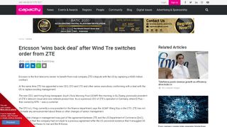 
                            10. Ericsson 'wins back deal' after Wind Tre switches ... - Capacity Media
